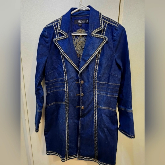 Midnight Velvet Denim Jacket - Picture 1 of 6